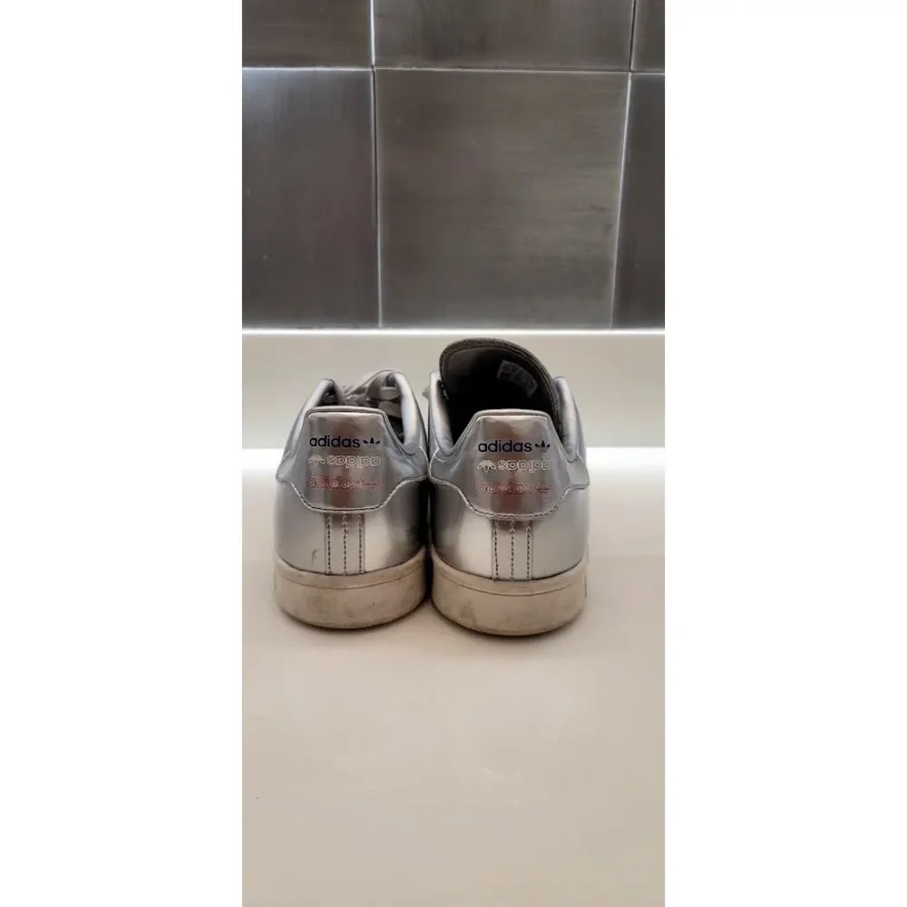 Adidas Stan Smith Silver Metallic FW5363 2019 Sneakers Worn Men's 9.5